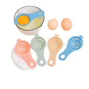 Egg White Yolk Separator | Ergonomic Handle Colorful Kitchen Tool for Efficient Baking, Cooking, and Meal Prep (Light Blue, Pink, Beige, Light Green), Functional Design, Kitchen Utensil