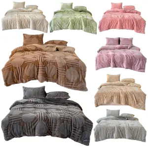 Double-Sided Thick Rabbit Fur Blanket Queen Size, Warm Breathable Microfiber Blanket, for Dorm Bedroom, Perfect New Year Gift