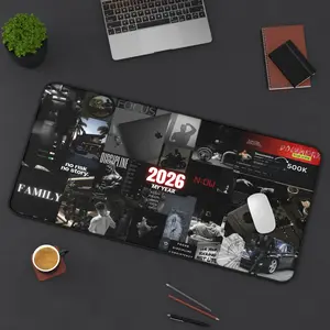 2026 Motivation XL Mouse Pad – Hustle & Discipline Aesthetic Gaming Desk Mat
