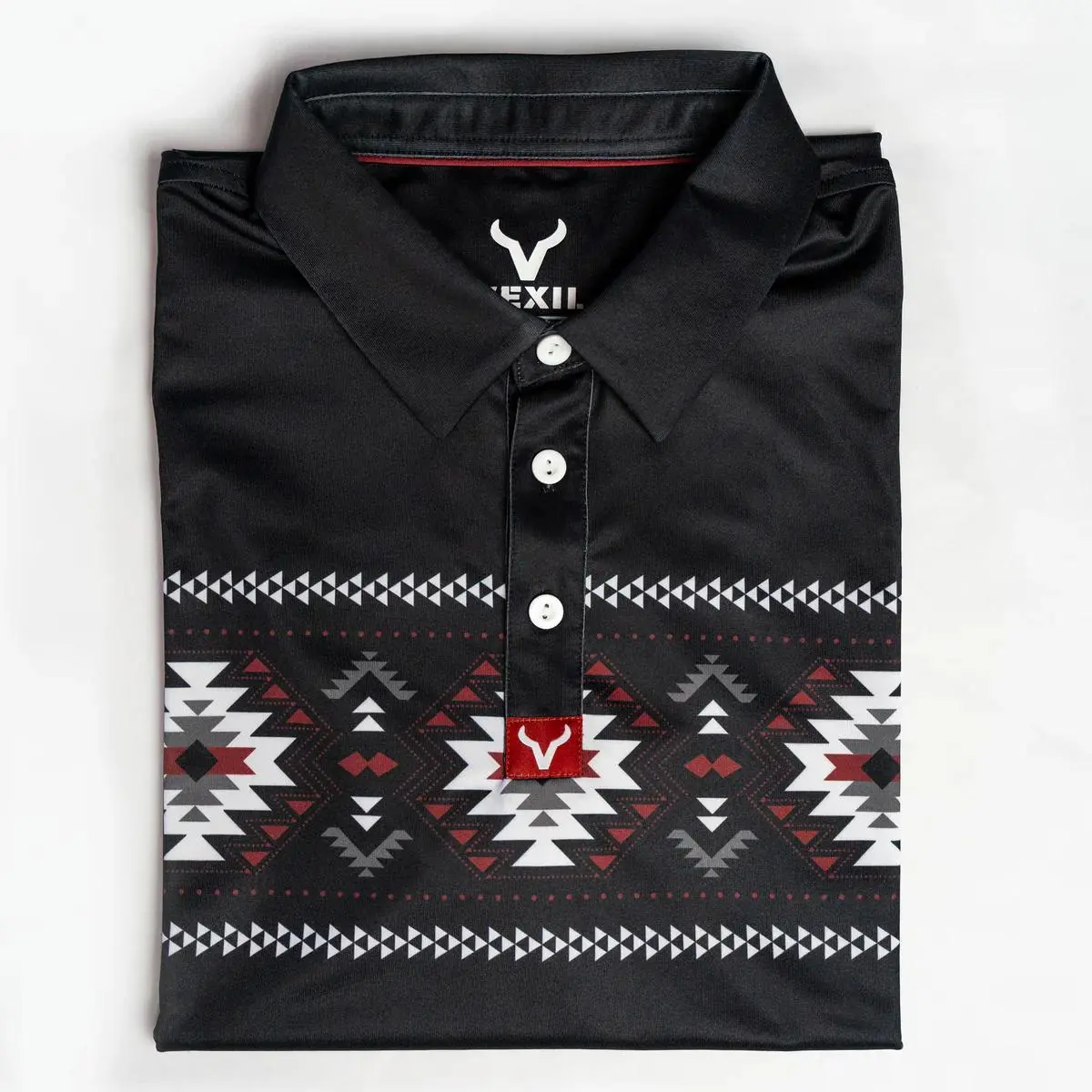 verxil Black Retro Camo Polo - Stylish and Trendy Men s Shirt
