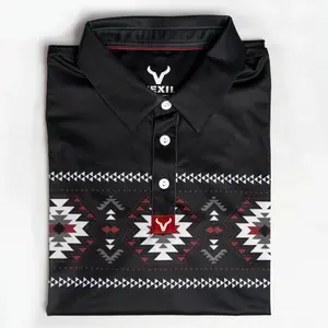 verxil Black Retro Camo Polo - Stylish and Trendy Men s Shirt
