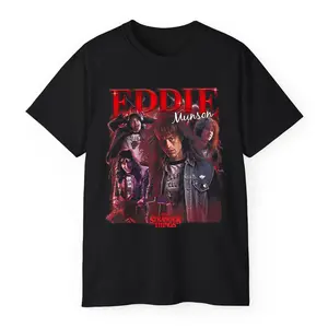 Eddie Munson Stranger Things Homage T-Shirt – Hellfire Club Metalhead Tee Gift for Fans
