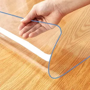 24X40 Inch Clear Dining Table Cover Protector Crystal Table Pad PVC Tablecloth Protector Rectangle Desk Pad Mat for Writing Desk Countertop Coffee Table Night Stand Wood Dining Table