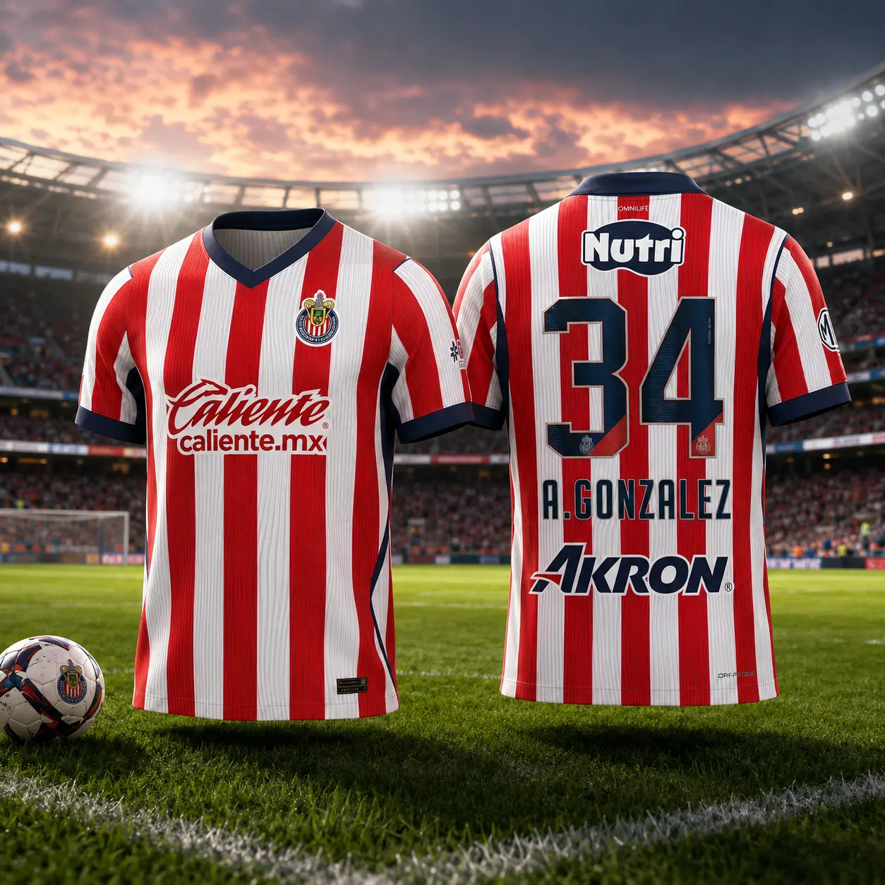 Chivas CD Guadalajara Champion 2026-2027 Mexico Men's Home Blue Short-Sleeve Soccer Jersey, Fan Edition Match Day Apparel for Men and Women