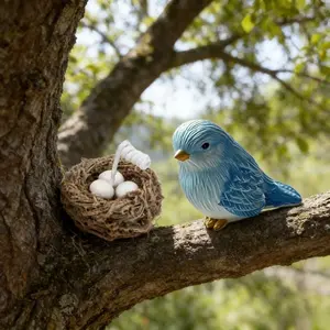 Resin Mould - 2-piece Set of Bird's Nest Resin Casting Mould, Textured Feather and Egg Detail Design, Decorative, Perfect for Home Garden Decorations, DIY Craft Gifts, Holiday Table Decorations