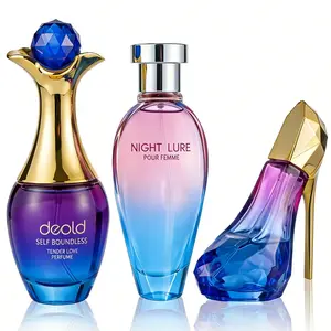 3-Pack Gradient Perfume Set for Women | Blue Purple Pink Aesthetic Bottle, 30ml+50ml+60ml Long Lasting Eau De Parfum, Fruity-Floral & Wooden Flower Scent, Scent Maxxing Kit, Ideal Gift for Daily Travel Night Holiday