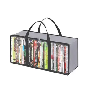 DVD Storage Bag, Multifunctional Dustproof Storage Bag with Handle, Home Organizer for CD, DVD, Book, Hat, Clothing