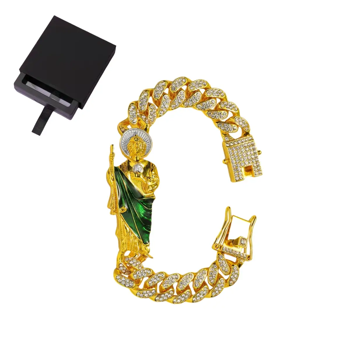 Cuban Link Gold Plated Bracelet 8.22 inch