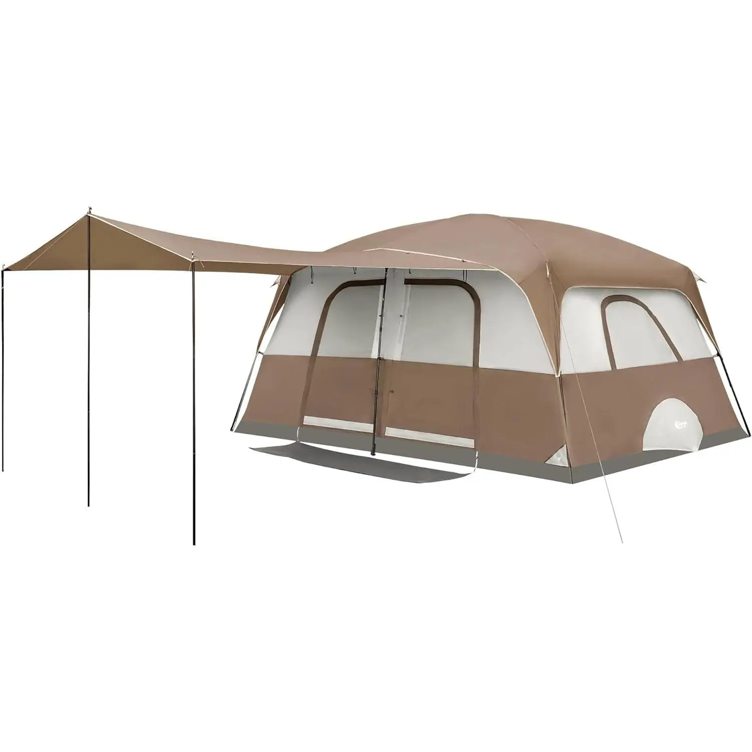 [Summervibes] Family Camping Tent with Porch, Big Family Camping Tent with Tall Height, Good Ventilation, Water Resitant Large Tent for Outdoor Camping, Backyard Rainproof Tent