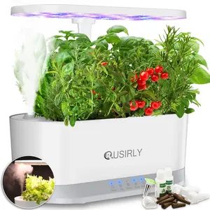 Misting 11 Pods Hydroponic Growing System Herb Garden Kit Indoor, 4L + 1.5L Large Tank Plant Germination Kit with Adjustable Height Grow Light to 18", Quiet Pump, Auto Timer, Gardening Christmas Gifts