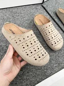 Women's Fashionable Hollow Out Design Slip on Clogs, Casual Comfortable Breathable Slingback Sandals for Daily Wear, Female All-match Round Toe Shoes for Daily Wear