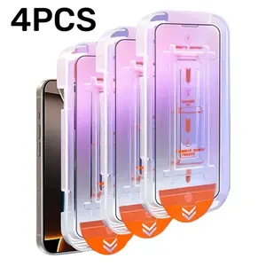 4pcs Ultra HD Screen Protector for iPhone 11 to 16 Pro Max, Oleophobic Coating, Easy Installation, Anti-scratch, Dynamic Island Compatible