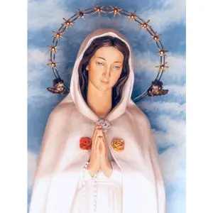 Maria Rosa Mystica devotional rosary with 7 mm Plastic Beads