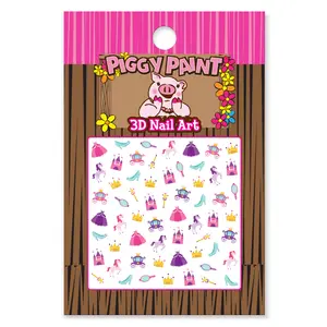 Piggy Paint 3D Princess Nail Art Stickers for Kids for Fun Manicures