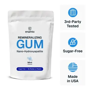 Enamio Remineralizing Chewing Gum with Nano-Hydroxyapatite for Teeth and Gum Protection for Oral care 18 pieces - Made in USA