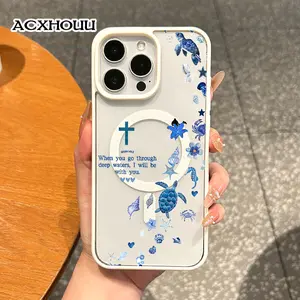 Premium Magnetic Case for iPhone11/12/13/14/15/16/promax Turtle Cross MagSafe Ready,Anti-Fall,Ultra-Thin Design|Perfect for Everyday Use