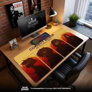 Cowboy Bebop See You Space Deskmat, Retro Anime Gaming Pad, Anime Fan Gift