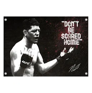 Nick Diaz Graphic Flag UFC Inspired Fight Night Wall Flag Combat Sports Banner for Bedroom Octagon Gym Decor Gift for UFC Fans MMA Fans