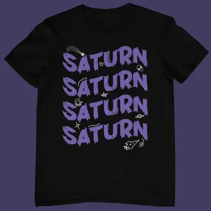 Saturn T-Shirt Crewneck Cotton
