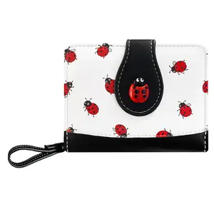 Strawberry Blueberry Cherry Wallet Card Holder Small Cute Wallet Zipper Coin Pocket Wallet for Women Girls