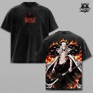 Imu Anime Washed Tee – One Piece Graphic T-Shirt, Dark Mystery King Aesthetic Hidden Ruler Energy Streetwear Trendy Otaku Gift Hype Anime Fashion
