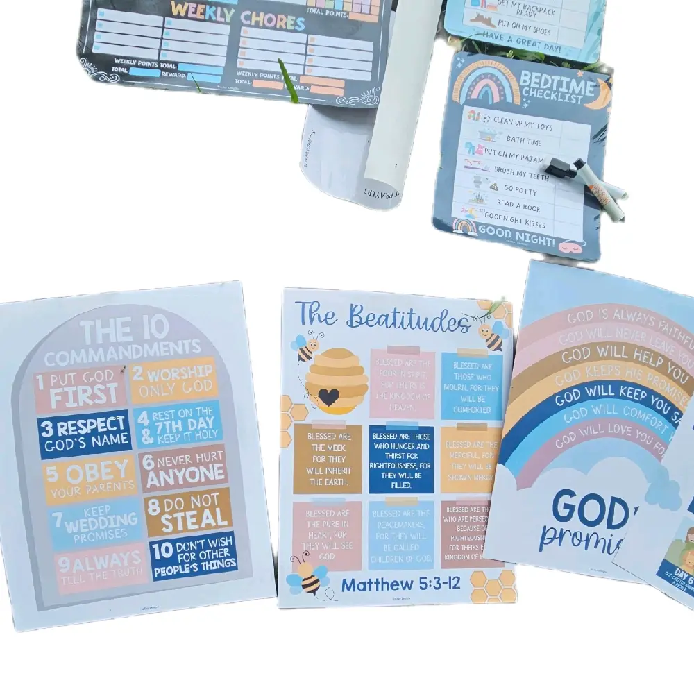 Retro Bible Posters | Set of 9 | Sunday School Classroom