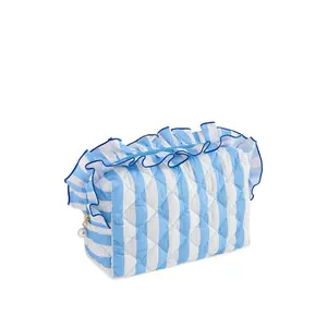 Fancy Ruffled Cosmetic Pouches (assorted size and colors)