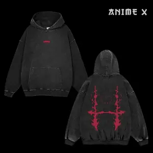 Retro Heavy Limited Choso X Cursed Womb Jujutsu Kaisen Anime Double Printed Vintage ed Hoodies Unisex Oversiz G Relaxed Cotton Breathable Cotton Sweaters