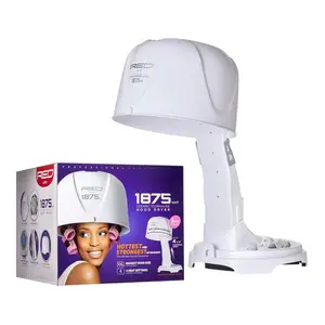 RED by KISS 1875 Watt Ceramic Tourmaline Hood Dryer, 4 Heat Settings Blow Dryer for Home & Salon, Height Adjustable Convenient Hooded Hair Dryer