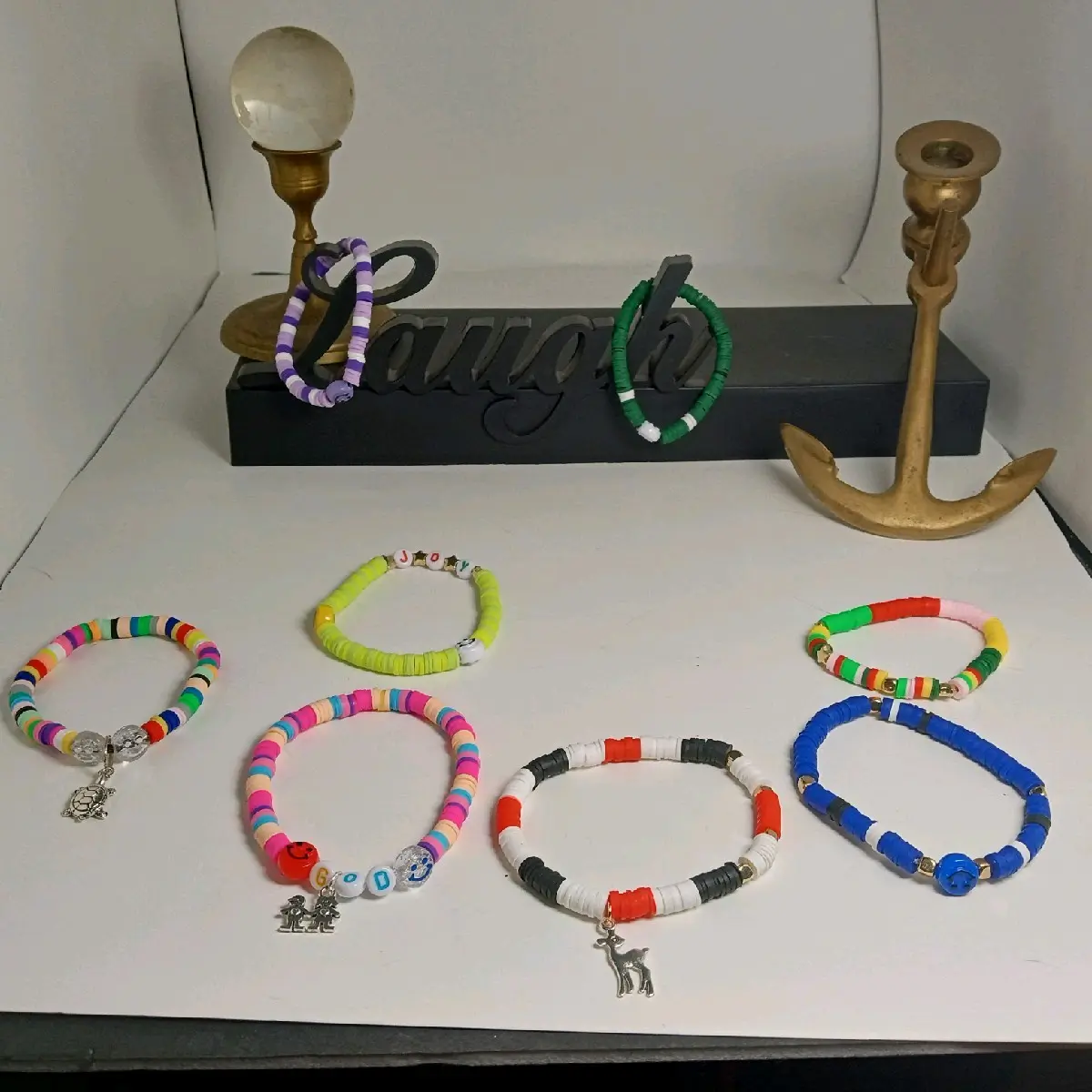 Kid Candy Land Clay Bead Bracelet - Handmade Fashion Accessory for Girls
