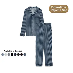 Tommy John Women’s Downtime Long Sleeve Pajama Set, Luxury Soft Lightweight Fabric, Breathable Comfort Sleepwear