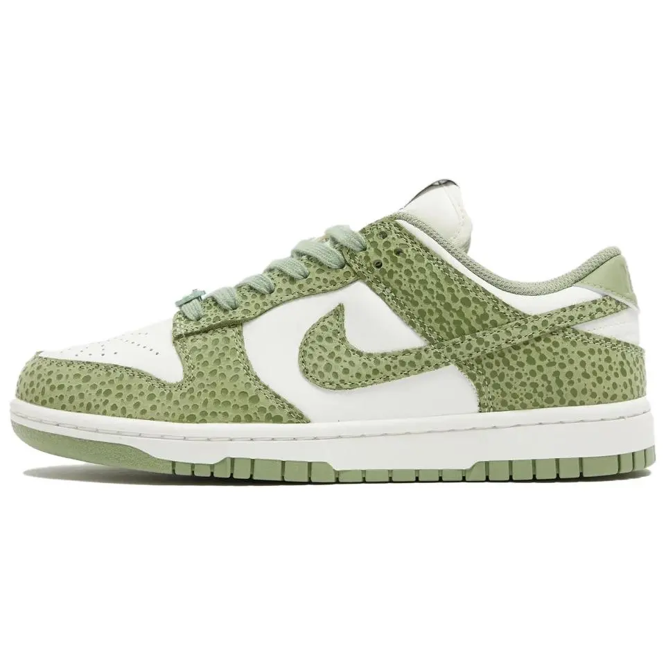 Nike Dunk Low Safari Oil Green Versatile Skate Shoes Women's FV6516-300