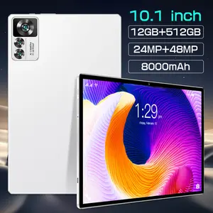5G Bluetooth tablet,10.1 "display, 12GB+512GB RAMlargecapacity 8000mAh battery,24MP+48MPGPSsatellitepositioning, fast charging, practical gift