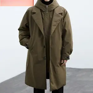 Static Cuff 2025 Spring and Autumn New Fashion Solid Color Windproof Long Trench Coat Men's Casual Loose Large Size High Quality Coat M-5XL