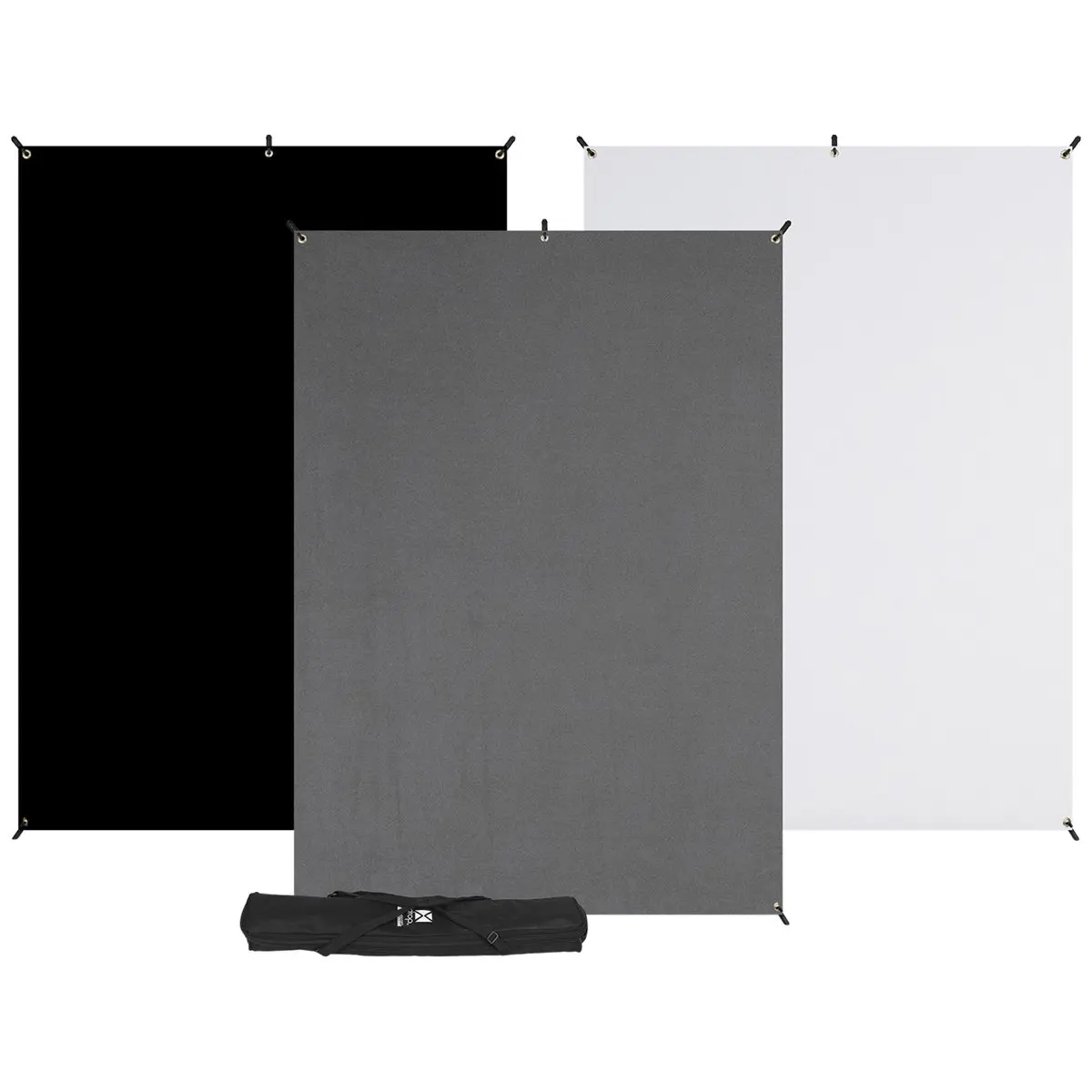 Westcott 5x7' X-Drop 3-Pieces Durable Fabric Backdrop Kit, Camera Accessories with Stand
