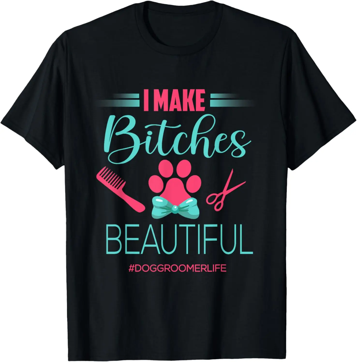 Cotton(pure) Dog Groomer Shirt Dog Grooming Outfit Funny Dog Groomer Gift T-Shirt