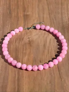 Women's Elegant Random Color Stone Beaded Necklace, Gemstone Necklace, Fashion Jewelry for Party, Daily Clothing Decor, Trendy All-match & Exquisite Jewelry for Birthday Gift