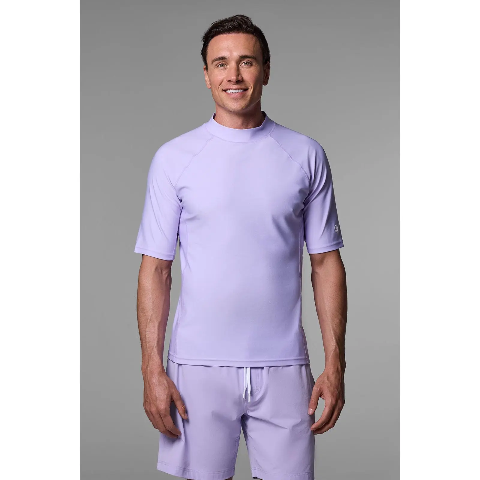 Tulum | Men's Short Sleeve Surf Rash Guard | Lavendula