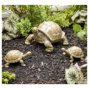 Evergreen Tortoise Family Resin Garden Accent