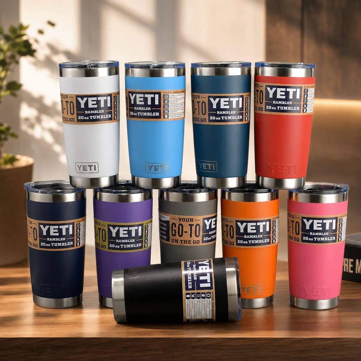 YETI Rambler 20 oz Tumbler with MagSlider Lid, Vacuum Insulated Stainless Steel Travel Cup, Reusable Hot & Cold Drinkware, Durable Everyday Tumbler