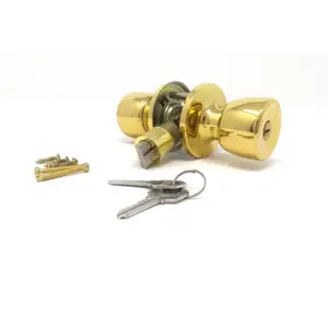 J & D Lock Co Mobile Home Exterior Entry Lock, Brass