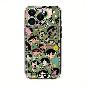 Phone Case The Powerpuff Girls TPU Protective Case, Compatible with iPhone Models 11/12/13/14/15/16/17 Plus Pro Max Series Cases, Perfect for Birthday Gifts, Holiday Presents Transparent