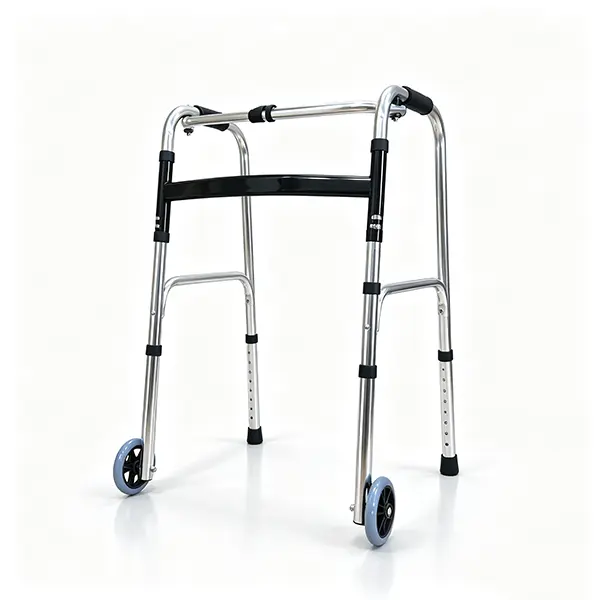 Foldable Aluminum Walker With Wheels Lightweight Rolling Mobility Aid For Elderly Seniors Walking Frame,rehabilitation walking aid,anti-fall rollator for disabled people,frame-type cane,Ergonomic Walking Cane,bordones para caminar,hurricanes walking stick