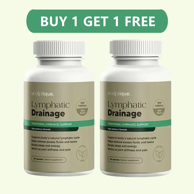 [ BUY 1 GET 1 FREE ] Sculptique Lymphatic Drainage Capsules - Supports Body's Natural Lymphatic Cycle Helps Remove Excess Fluids and Toxins | Antioxidant & Detox Binder Supplement | Supports Natural Lymphatic Cycle