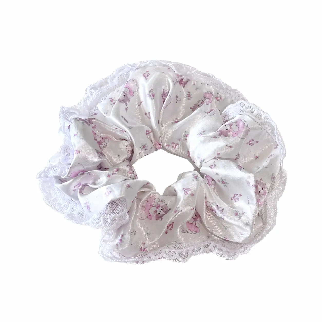 Kawaii Cat Lace Scrunchie for Cute Outfits