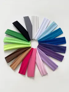 10pcs Candy Color Elastic Fabric Hairbands, Pure Color Sports Sweatband Headscarf, Daily Fitness Yoga Accessory, Elastic Headbands, Sweat Absorbing Headband, Work Out