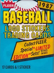 1987 Fleer Baseball-Factory Sealed Wax Pack