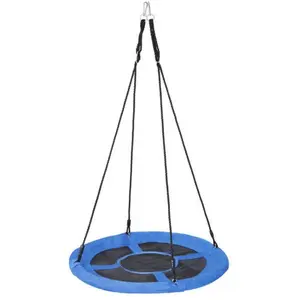 Answer E 40'' Blue Saucer Tree Swing Set Adjustable Height for Children Playground