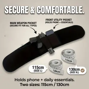 Concealed Carry Belly Band Holster, Breathable Waist Holster for Men Women, Fit for Ruger Lcp, Glock Series, S&W Shield, Sig Sauer, Beretta 1911, Outdoor Tactical Carry Equipment