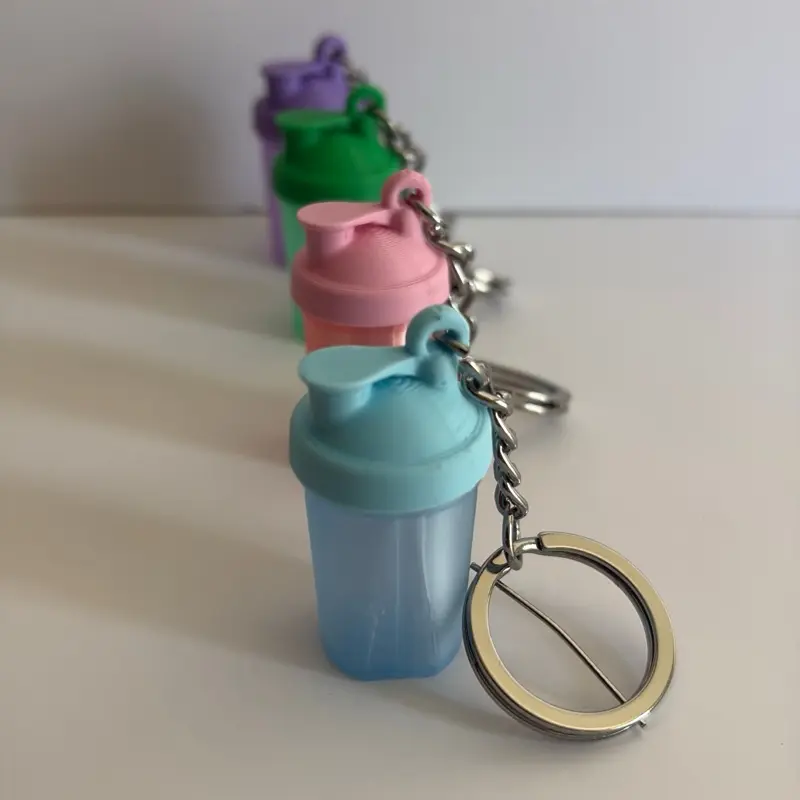 Tiny Protein Shaker Keychain, Fashion Accessory, Costume Jewelry Item